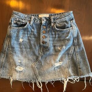 WE THE FREE high waisted jean skirt size 25